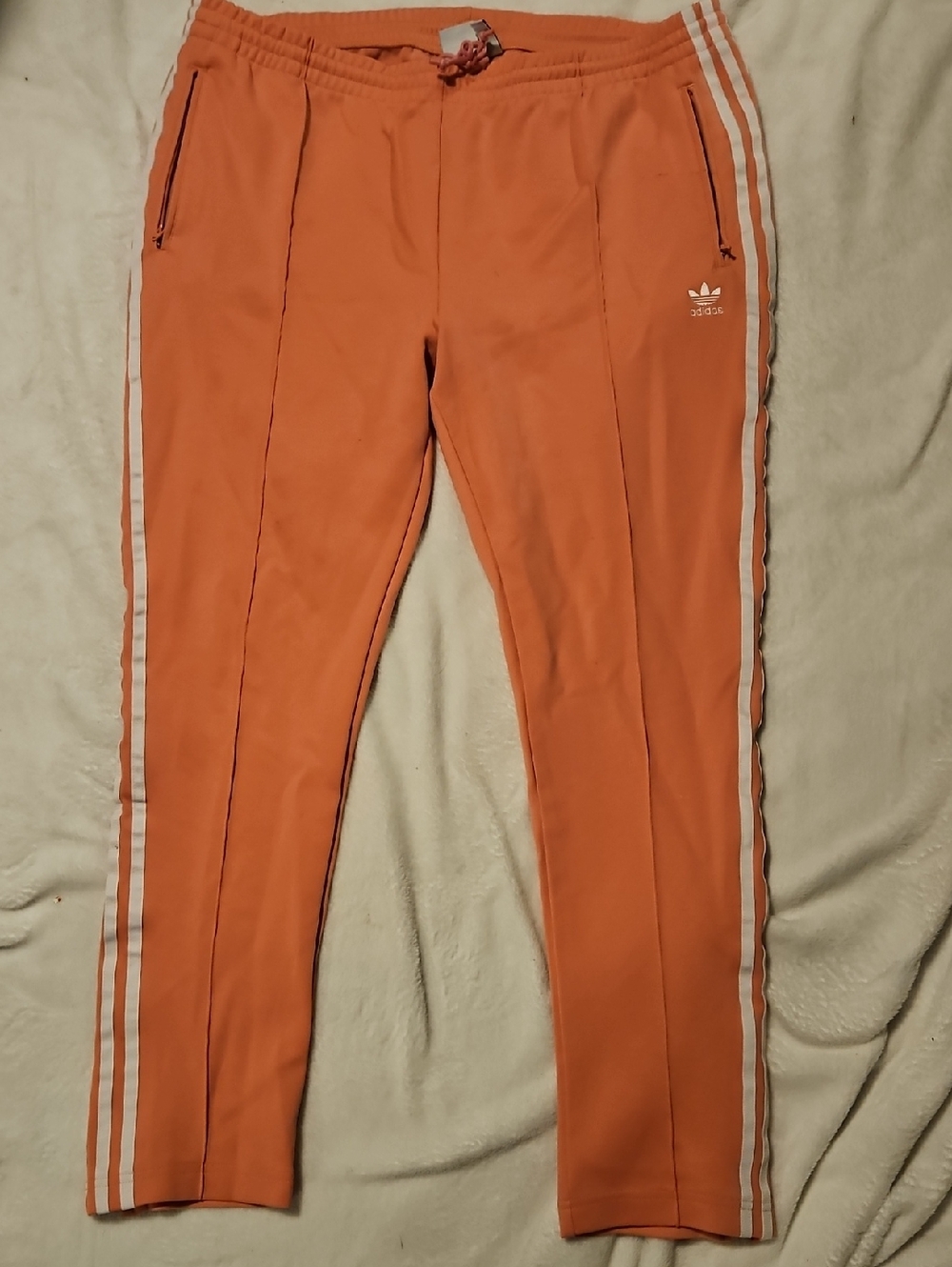 adidas Pink Track Pants with White Side Stripes